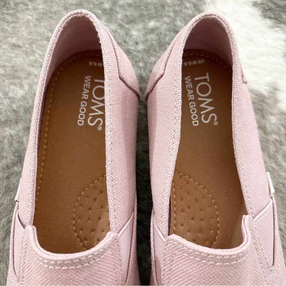Toms Pink Redondo Slip-On Shoes 6.5 View 4